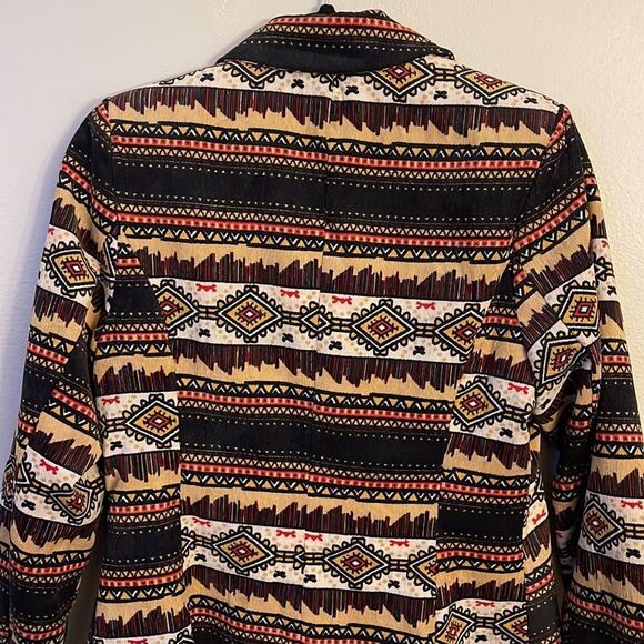 ZIZI Aztec print corduroy blazer medium Aspen Western - Picture 10 of 13